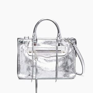 Rebecca Minkoff micro silver purse
